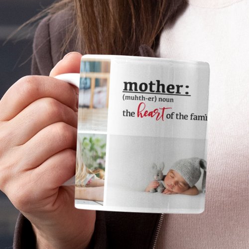 Mother definition heart of the family 5 photo coffee mug