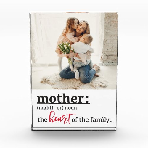 Mother definition heart of the family custom  photo block