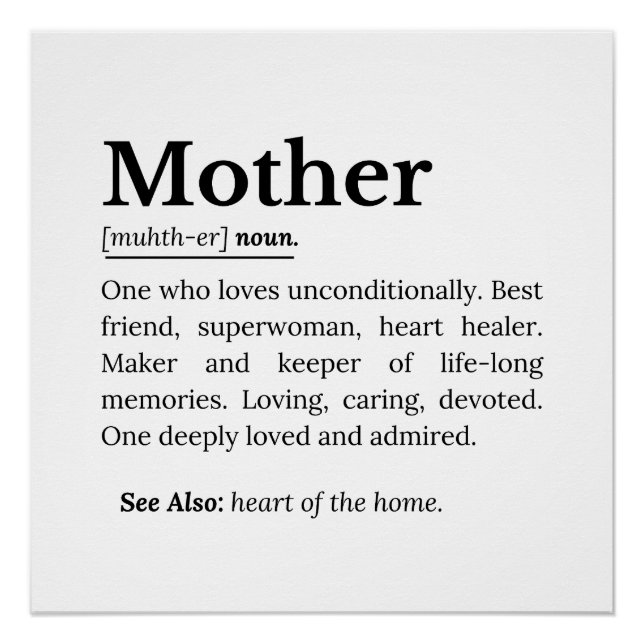 Mother Definition  Poster (Front)