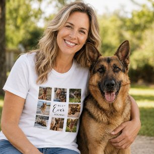 Mother dog mom photo collage Tri-Blend shirt