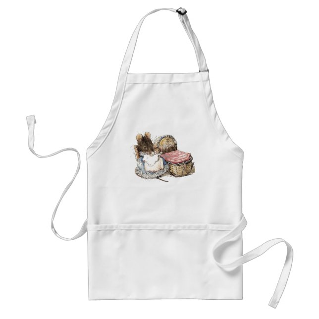 Mother Dormouse Baby Shower Adult Apron (Front)