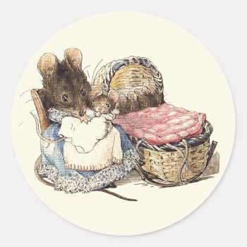 Mother Dormouse Babysitter Stickers by kidslife at Zazzle