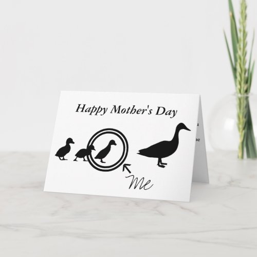 Mother Duck and Her Babies Card
