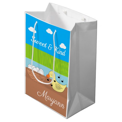 Mother Duck Singing to Her Eggs Medium Gift Bag