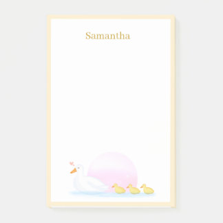 Mother Duck Swimming With Her Family  Post-it Notes