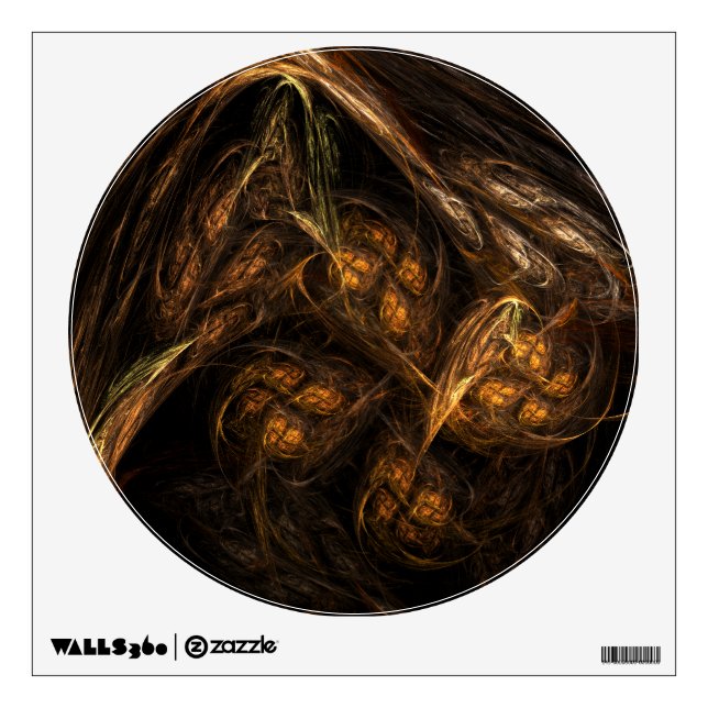 Mother Earth Abstract Art Circle Wall Decal (Front)