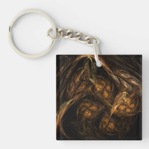 Mother Earth Abstract Art Keychain