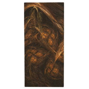 Mother Earth Abstract Art Wood USB Flash Drive