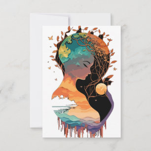 Mother Earth beautiful design  Thank You Card