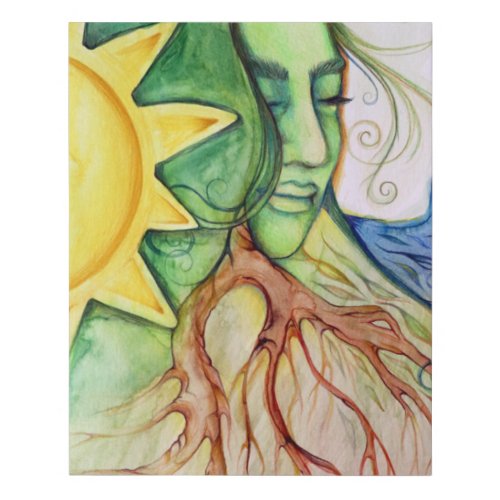 Mother Earth Gaia Goddess Faux Canvas Print