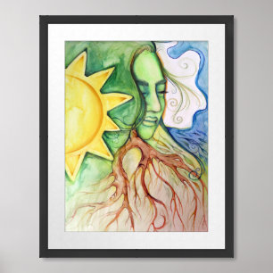 Mother Earth Gaia Goddess Framed Art
