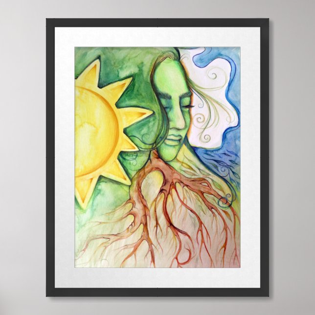 Mother Earth Gaia Goddess Framed Art (Framed Front)