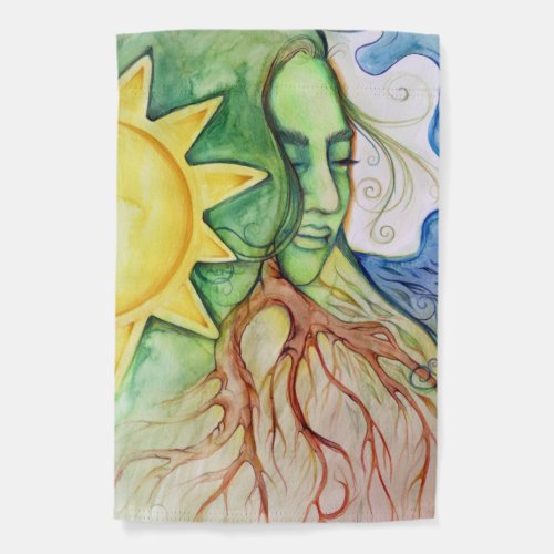 Mother Earth Gaia Goddess Garden Flag