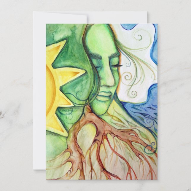 Mother Earth Gaia Goddess  Invitation (Front)