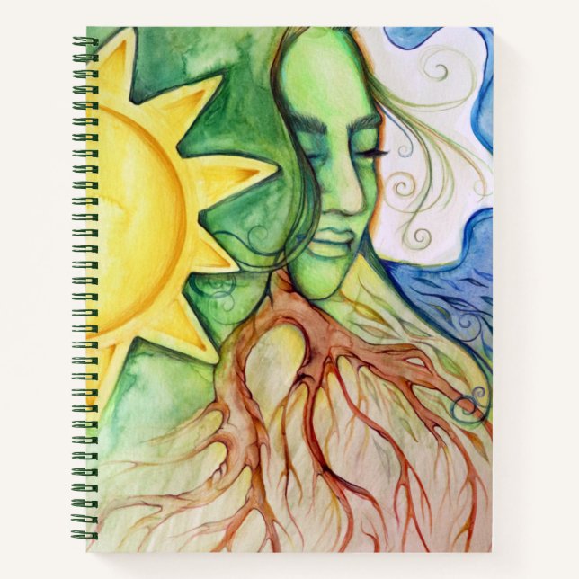 Mother Earth Gaia Goddess Notebook (Front)