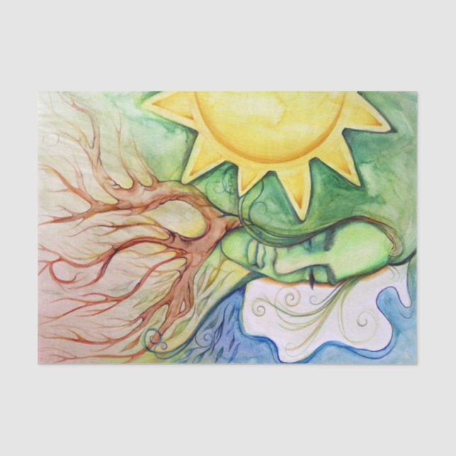 Mother Earth Gaia Goddess Tissue Paper (Front)