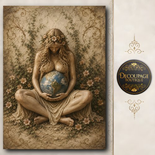 Mother Earth Goddess Holding the World Tissue Paper
