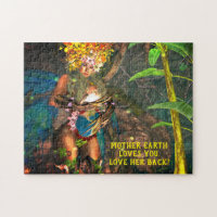 Mother Earth Loves You Jigsaw Puzzle w/Custom Text
