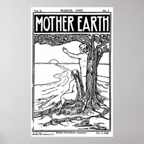 mother earth magazine march 1908 cover poster