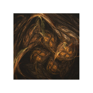 Mother Earth Modern Abstract Art Golden Fractal