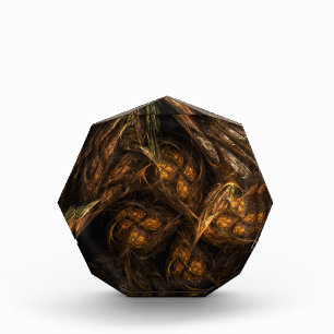 Mother Earth Modern Abstract Art Golden Fractal Acrylic Award