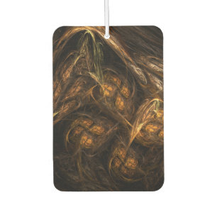 Mother Earth Modern Abstract Art Golden Fractal Air Freshener