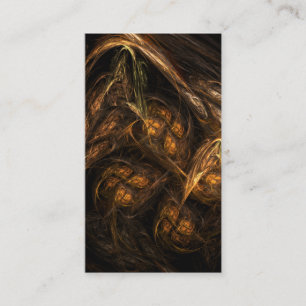 Mother Earth Modern Abstract Art Golden Fractal Business Card