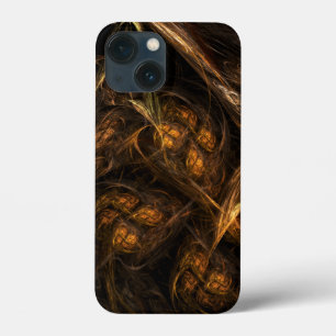 Mother Earth Modern Abstract Art Golden Fractal iPhone 13 Mini Case