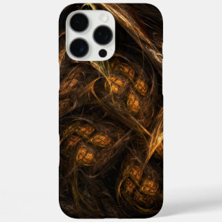 Mother Earth Modern Abstract Art Golden Fractal iPhone 16 Pro Max Case
