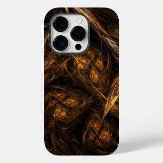 Mother Earth Modern Abstract Art Golden Fractal Case-Mate iPhone 14 Pro Case