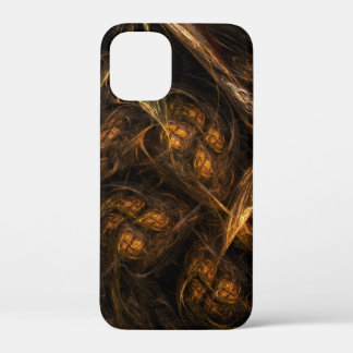 Mother Earth Modern Abstract Art Golden Fractal iPhone 12 Mini Case