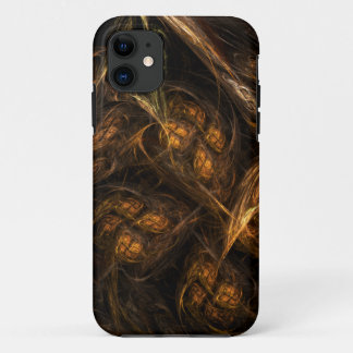 Mother Earth Modern Abstract Art Golden Fractal iPhone 11 Case