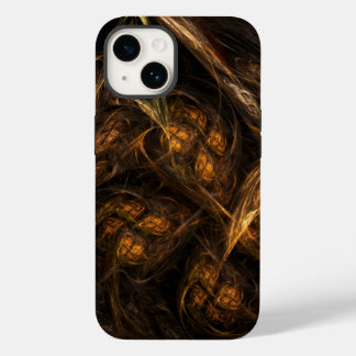 Mother Earth Modern Abstract Art Golden Fractal Case-Mate iPhone 14 Case