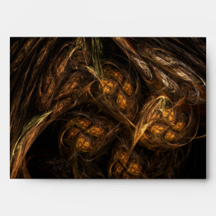 Mother Earth Modern Abstract Art Golden Fractal Envelope