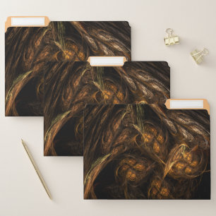 Mother Earth Modern Abstract Art Golden Fractal File Folder