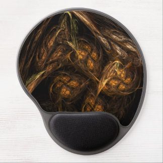 Mother Earth Modern Abstract Art Golden Fractal Gel Mouse Pad
