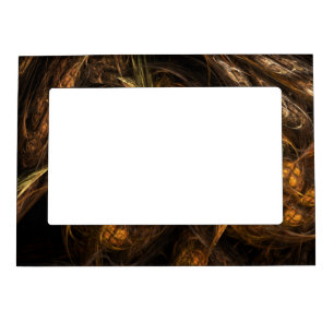 Mother Earth Modern Abstract Art Golden Fractal Magnetic Frame
