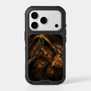 Mother Earth Modern Abstract Art Golden Fractal iPhone 17 Pro Case