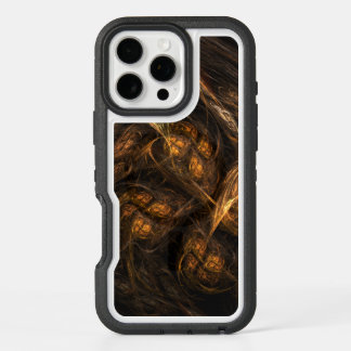 Mother Earth Modern Abstract Art Golden Fractal iPhone 16 Pro Max Case