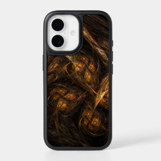 Mother Earth Modern Abstract Art Golden Fractal iPhone 17 Case