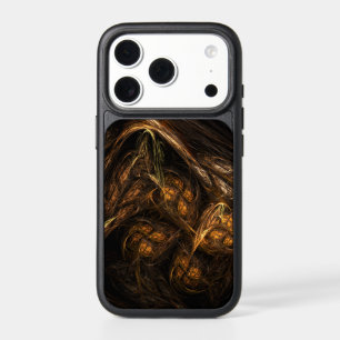 Mother Earth Modern Abstract Art Golden Fractal iPhone 17 Pro Case