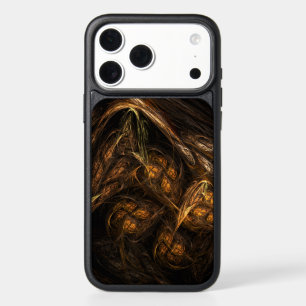 Mother Earth Modern Abstract Art Golden Fractal iPhone 17 Pro Max Case