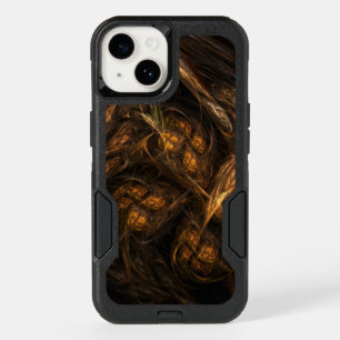 Mother Earth Modern Abstract Art Golden Fractal OtterBox iPhone 14 Case