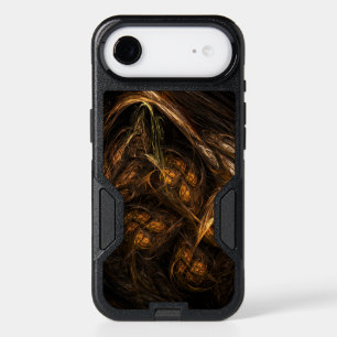 Mother Earth Modern Abstract Art Golden Fractal iPhone 17 Air Case