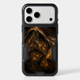 Mother Earth Modern Abstract Art Golden Fractal iPhone 17 Pro Max Case
