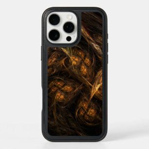 Mother Earth Modern Abstract Art Golden Fractal iPhone 16 Pro Max Case