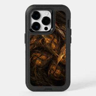 Mother Earth Modern Abstract Art Golden Fractal OtterBox iPhone 14 Pro Case