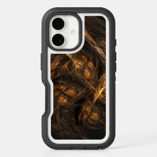 Mother Earth Modern Abstract Art Golden Fractal iPhone 16 Case