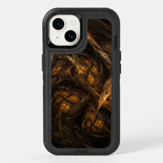 Mother Earth Modern Abstract Art Golden Fractal OtterBox iPhone 14 Case