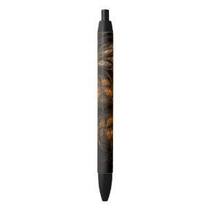 Mother Earth Modern Abstract Art Golden Fractal Pen